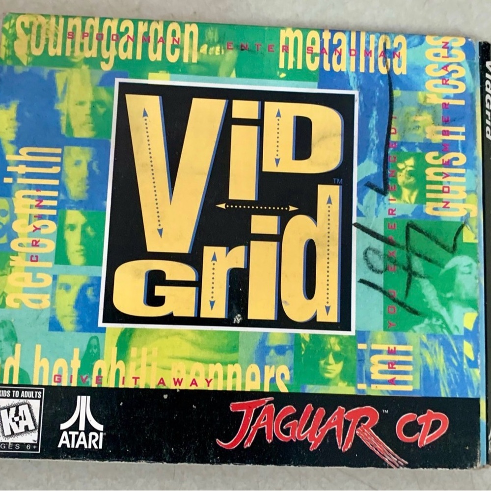 VID GRID Atari Jaguar CD TESTED Plays MINT Condition Disc Complete W/ Manual
